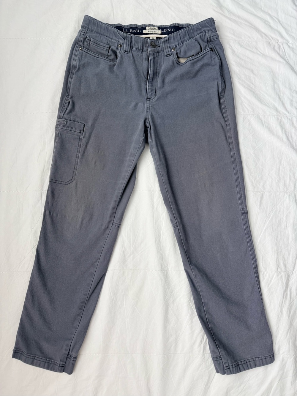 L.L. Bean Women’s Favorite Fit Cargo Pants Gray Utility Hiking Workwear Size 12